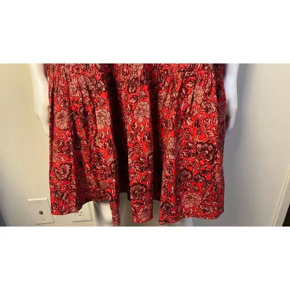 ULLA JOHNSON HANA POPPY FLORAL BABY DOLL DRESS 4 - Picture 9 of 13